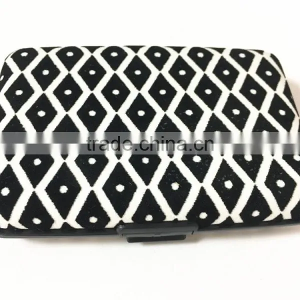 Flocking Leather & Aluminium Business Credit Card Holder RFID Wallets photo-2