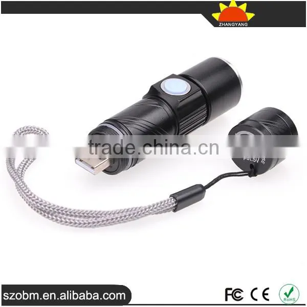 Mini Led Flashlight XPG-R5 Led 250 Lumen 3 Mode USB Rechargeable Led Flashlight photo-3