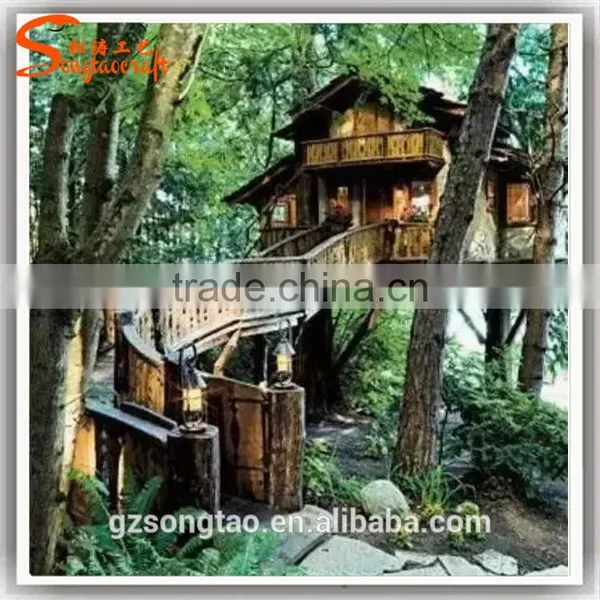 China Manufacturer Make Imitated Decorative Artificial Ficus Banyan Tree House for Outside Decoration photo-6