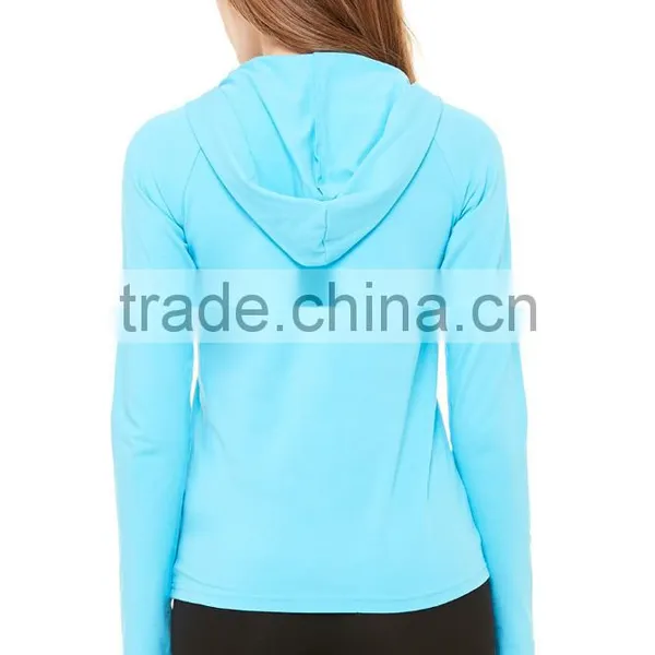 Pull Over Hoodie Women's Cotton Spandex Half-Zip Long Raglan Sleeves Hooded Quarter Zip Pullover Hoodie photo-4