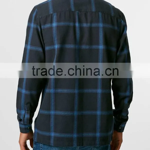 Wholesale Custom Long Sleeve Fashion Plaid Man Shirt photo-2