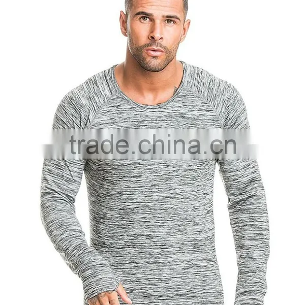 Compression Long Sleeve Gym t Shirt With Scoop Neck photo-6