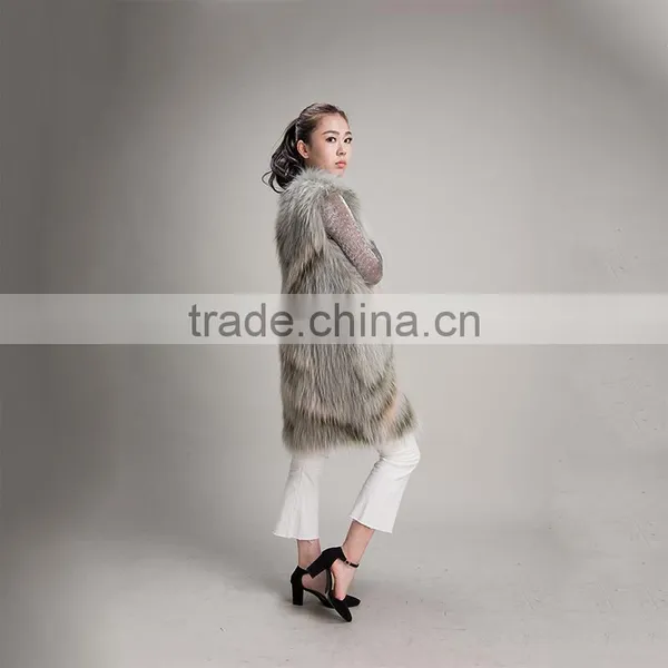 Myfur Ladies Waistcoat Worth Buying Rainbow Color Gilet Winter Genuine Raccoon Fur Vest photo-2