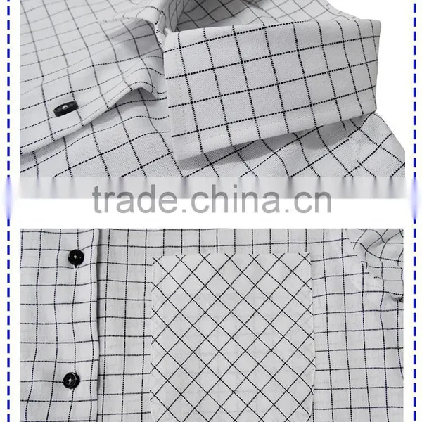2017 Latest Long Sleeve Plaid 100% Cotton Non Wrinkle Spread Collar Men Shirt photo-3