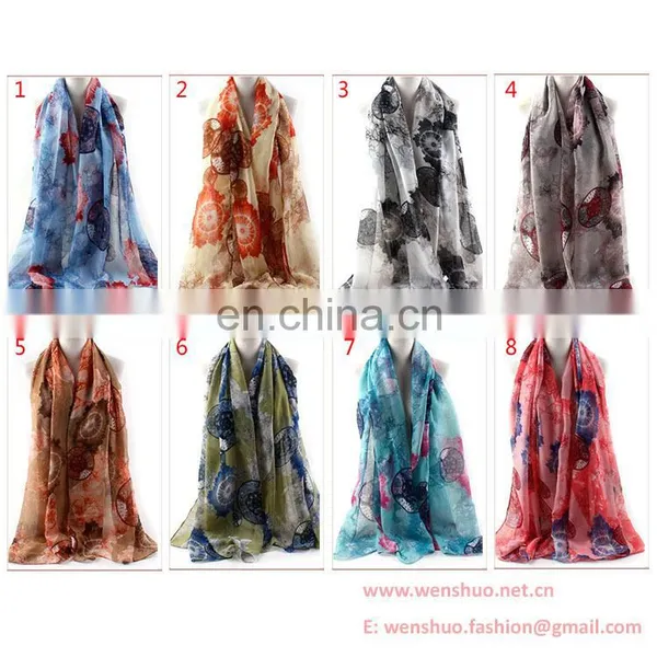 2016 Spring New Splash-ink Circle Printed Tippet Scarf Wholesale photo-3