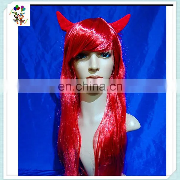 Ladies Fancy Dress Costume Fabulous Red Devil Halloween Wigs HPC-0022 photo-2
