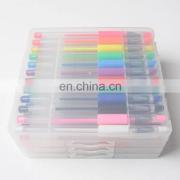 Rainbow Eco-friendly Gel Pen Set With Case Pack 6 8 10 12 24 48 With PP Case photo-2