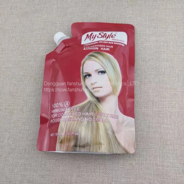 1L Free-standing Aluminum Foil Nozzle Bag Customized Shampoo/hair Dye/electrical Hair Nozzle Bag Color Printing Packaging photo-5