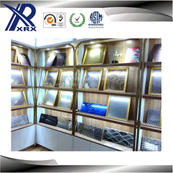 Gold Color Sand Blast Finish 201 Stainless Steel 4x8 Metal Sheet photo-5