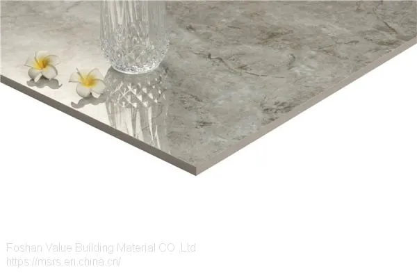 Grey Marble 600x600mm Polished Porcelain Tiles for Living Room photo-2