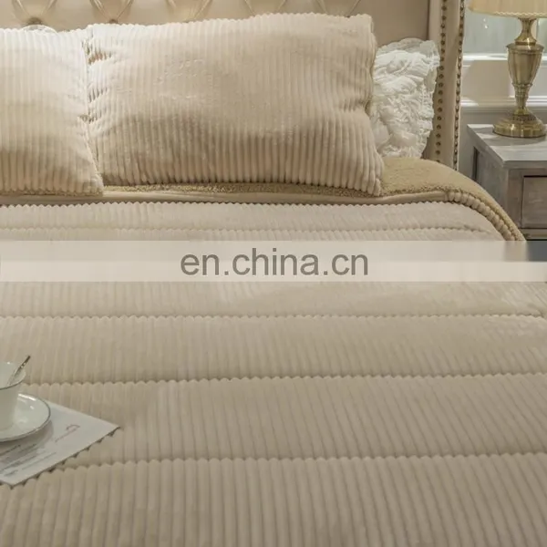 Luxury Plain Cotton Velvet Warm Bed Bedding Sets /quilt Cover Set photo-3
