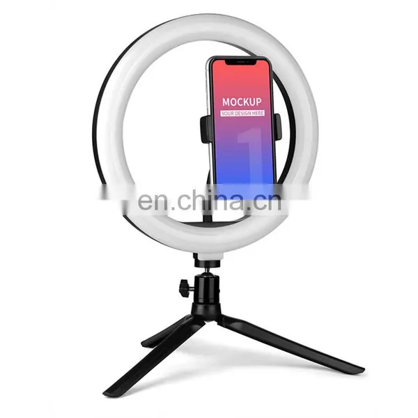 10 Inch 26cm Tiktok Live Broadcast Photography Makeup Led Selfie Ring Light With Tripod Stand photo-3