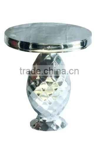 Aluminum Tea Coffee Table With Silverish Finish