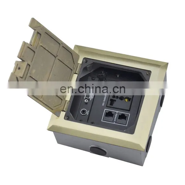 Power And Data Recessed Network Floor Socket , Electrical Outlets Floor Box photo-3