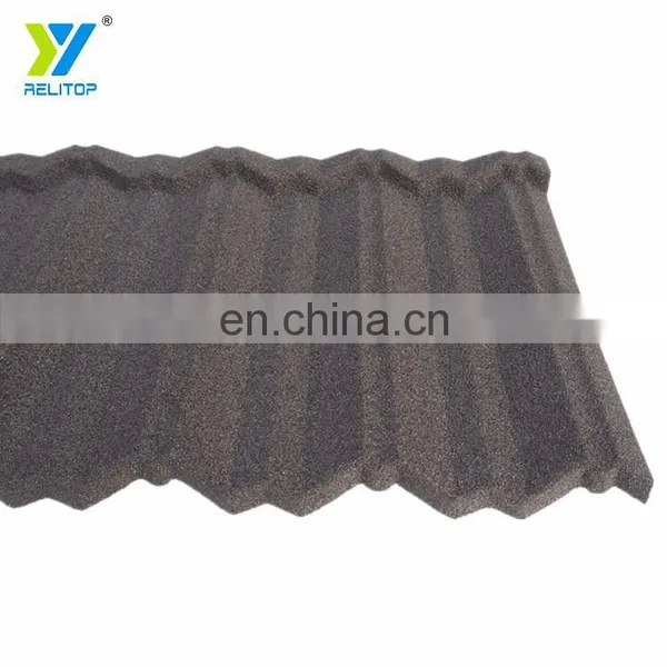 Modern Style Coffee Black Nosen Type Stone Coated Steel Roof Tile 0.3mm 0.35mm 0.4mm 0.5mm Metal Roofing Sheet photo-4