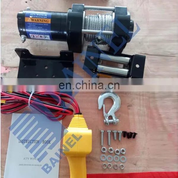 4000 Lbs 12V/24V Electric Winch With Wire Cable Water Resistant Remote Control ATV/UTV Suitable photo-2
