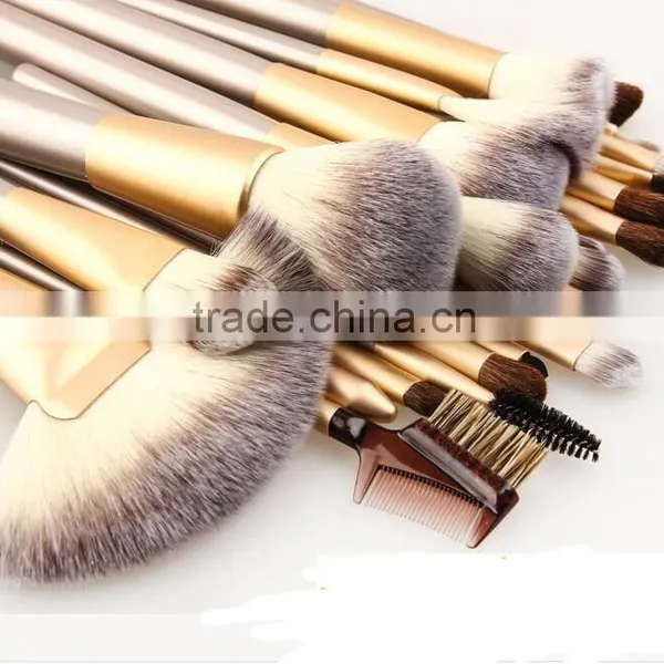 18pcs Face Use Beauty Brush Kit With Nature Long Bamboo Handle photo-3