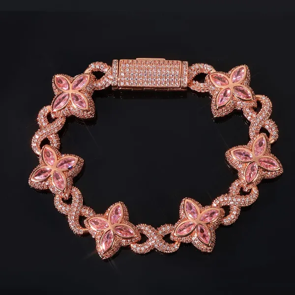18K Gold Plated, Men's Zircon, Bracelet, Hip Hop Rock, Miami, Cuban Style, Necklace, Fashion Jewelry photo-3