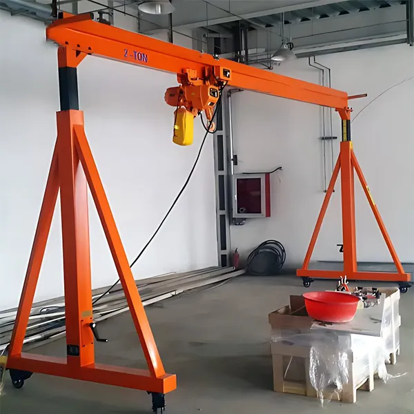 Portable Mobile Portal Crane 3 5 6 10 Ton With 10m Lifting Height and Chain Hoist for Indoor photo-3