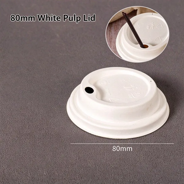 Plant Fiber Disposable Mug Bulk, Leak Proof Molded Pulp Drink Cup, Custom Logo Embossed 8oz Beverage Mug photo-4