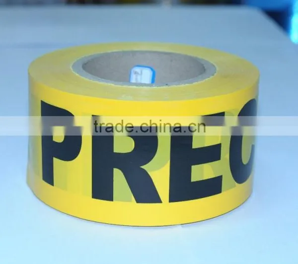 Caution Tape Yellow With Black Words PERCAUCION on the PE Film SGS and TUV Certification Caution Tape photo-2