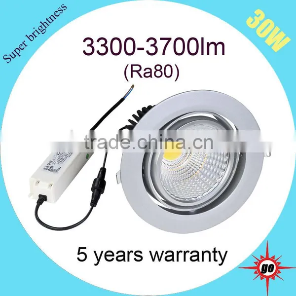 Modern Ceiling Design Led Downlight 4-way Rotatable 30w Cob Led Downlight photo-4