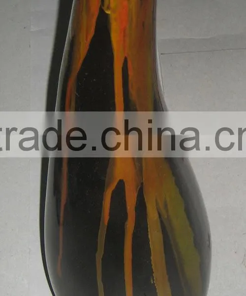 a 15XH49cm Round Vietnam Lacquer Flower Vase