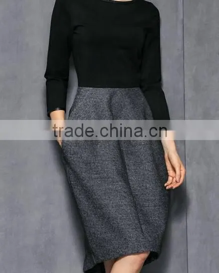 Long Sleeve Ladies Winter Ladies Official Dress Fashion photo-3