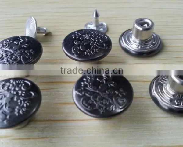 Gunmetal Color Metal Jeans Tack Button -- JB1412010 photo-3