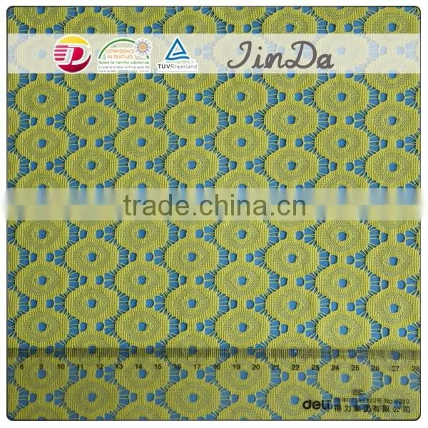 Pretty Floral Elastic Yellow Nylon Lace With Top Quality photo-2