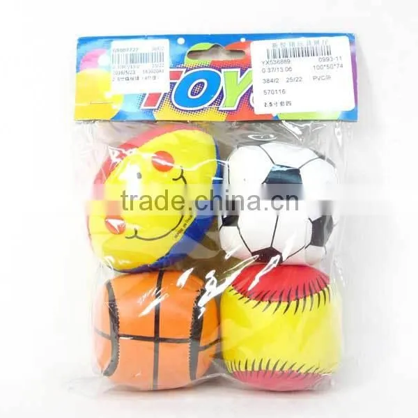 Children Toy Ball, Mini Sport Toy, 2.5 Inch Soft Stuffed Ball 4in1