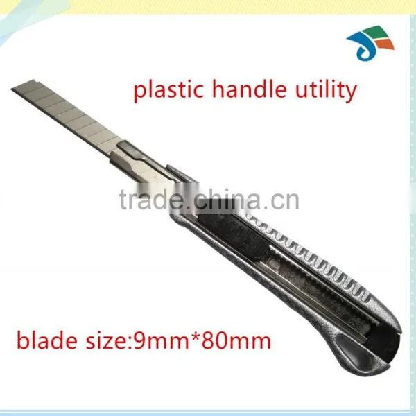 9*80mm Plastic Handle Mini Utility Knife