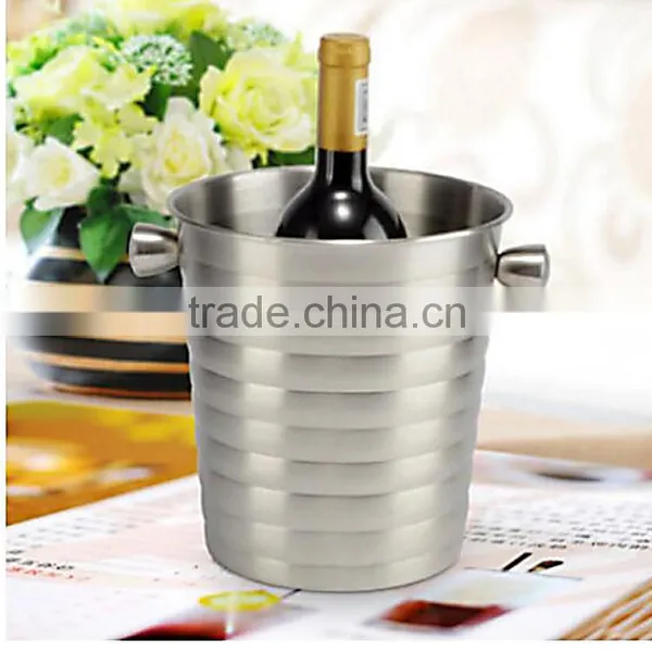 2016 Red Stainless Steel Ice Bucket Wine Ice Bucket for Bar photo-4