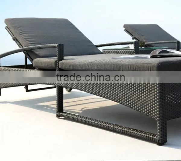 Patio Furniture Outdoor Rattan Wicker Double Sun Lounger(DH-9677) photo-2