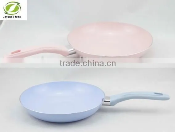 Aluminum Nonstick Pressed/ Forged Blue Ceramic Coating Fry Pan Pizza Pan Egg Pan Round Crepe Pan photo-5