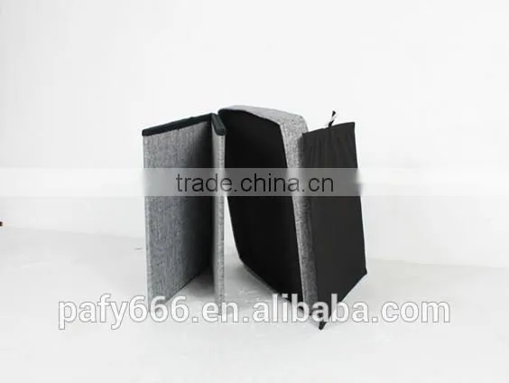 Fabric Foldable Storage Ottoman Storage Case photo-5