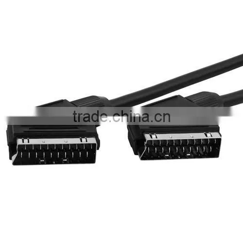 High Quality 21 Pin Male to Male Scart Cable Lead Fully Wired Video TV photo-2