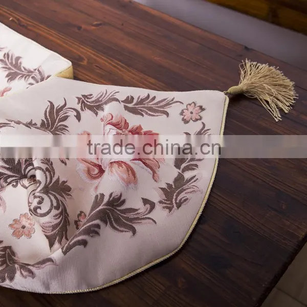 PLUS Classic Embroidery Tassel Dining Table Runners With Sequined Lace photo-2