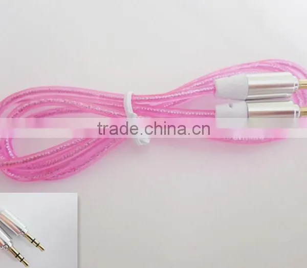 DC3.5 Transparent Colorful Audio&Video Cable With Aluminum Foil /5 Colors photo-6