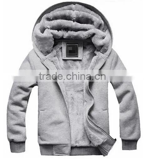 New Thick Velvet Hooded Zip Coat Hoodies Men Winter Jackets Quality Choice photo-4