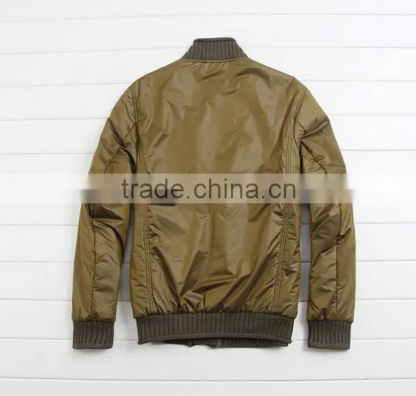 2015 Casual Men's Knitted Collar Slim Fit Cotton-padded Jacket photo-2