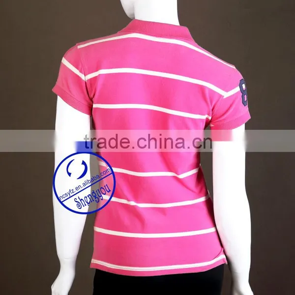 China Factory Custom Polo t Shirt Design for Ladies photo-3