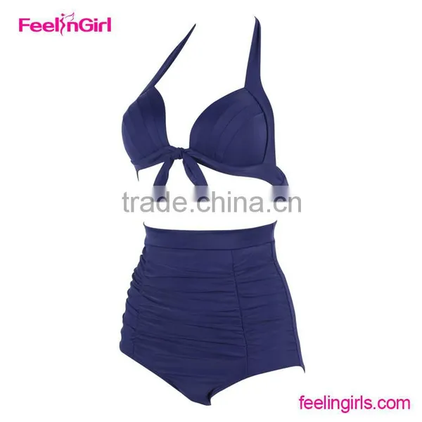 Dark Blue Girl Bikini Model Junior Swimsuit Model photo-2