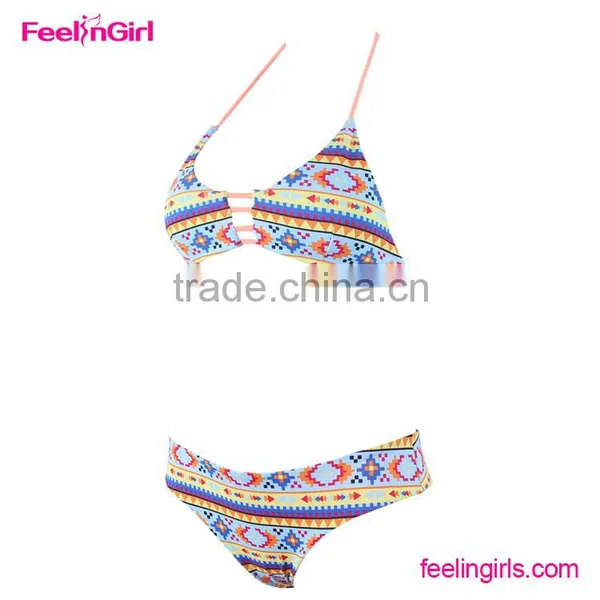 Latest Sexy Girls Two Pieces Halter Brazilian Swimwear photo-2