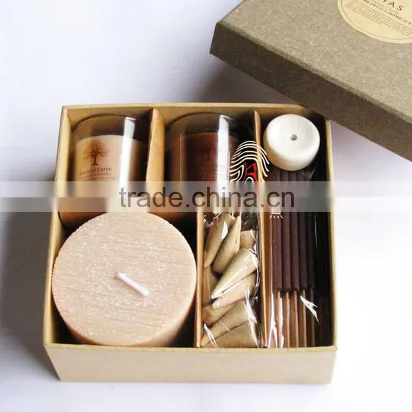 Hot Selling Scented Candle Set /Incense Sticks/Ceramic Holder/Esential Oil Warmer photo-3