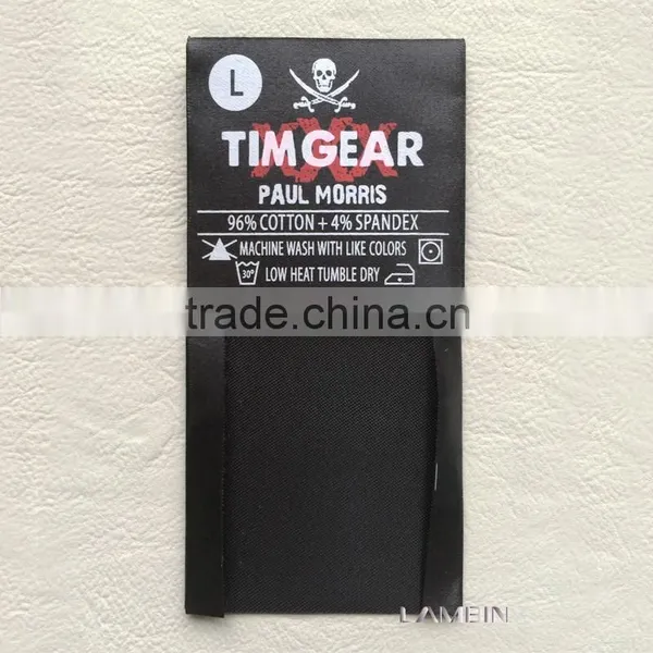 Satin Tape Silk Screen Printed Main Mark Care Label for Leather Bag photo-2
