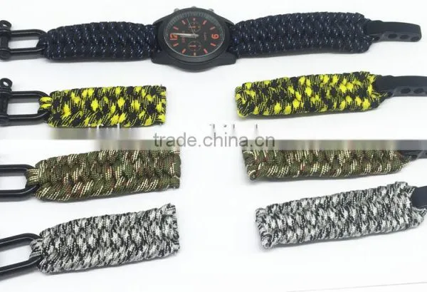 Handmade Paracord Woven Watch Wrist Strap Integrated Watch Bands photo-3