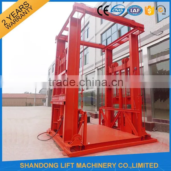 Heavy Duty 5m China Supplier Vertical Hydraulic Guide Rail Lift