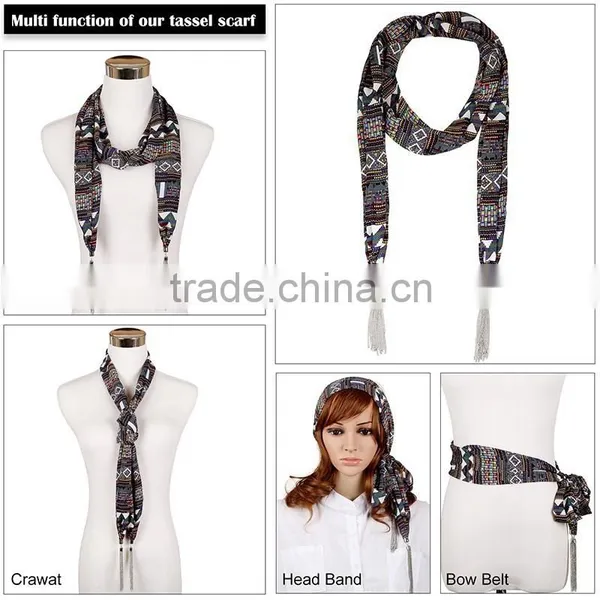 Top Sale Funny Tetris Printing Scarf, Crumpled Scarf photo-6