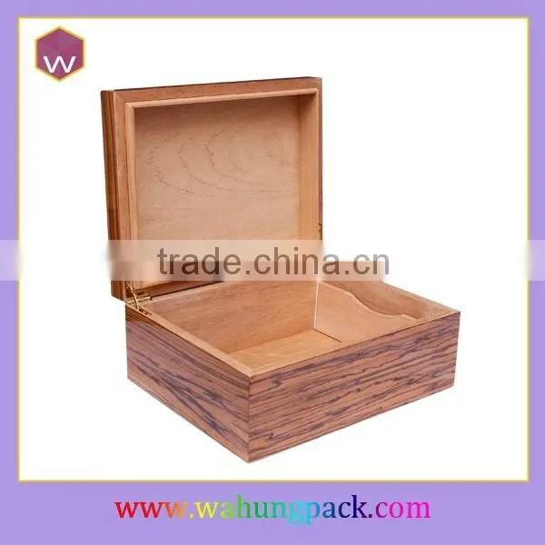 Empty Wooden Humidor Storage Cigars Hand Crafted Cigar Box photo-2